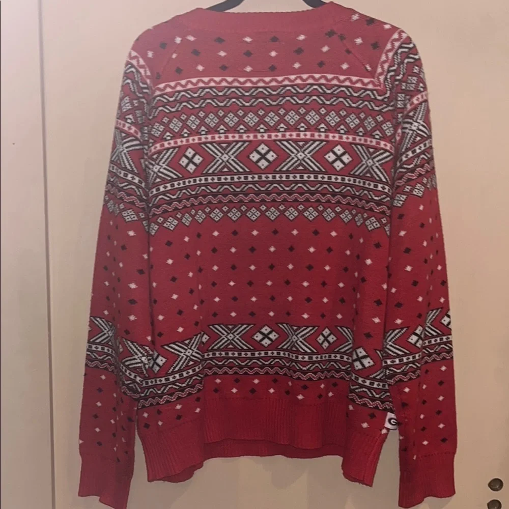 University of Georgia Bulldogs V neck Sweater - Red size XXL